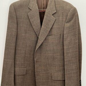 Corneliani Men's Brown Herringbone Blazer - Classic Tailored Jacket
